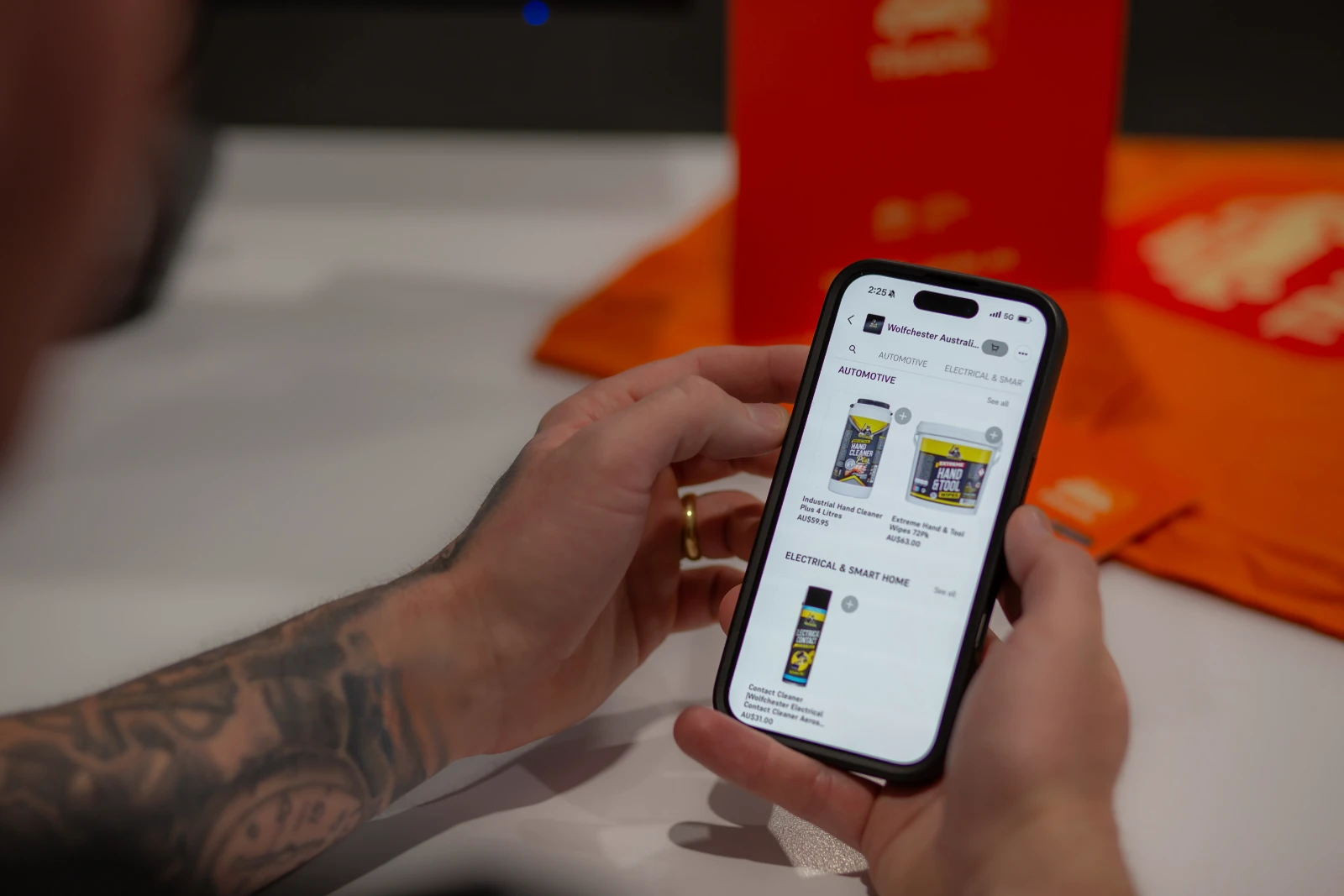 Customer Browsing Tradel Marketplace